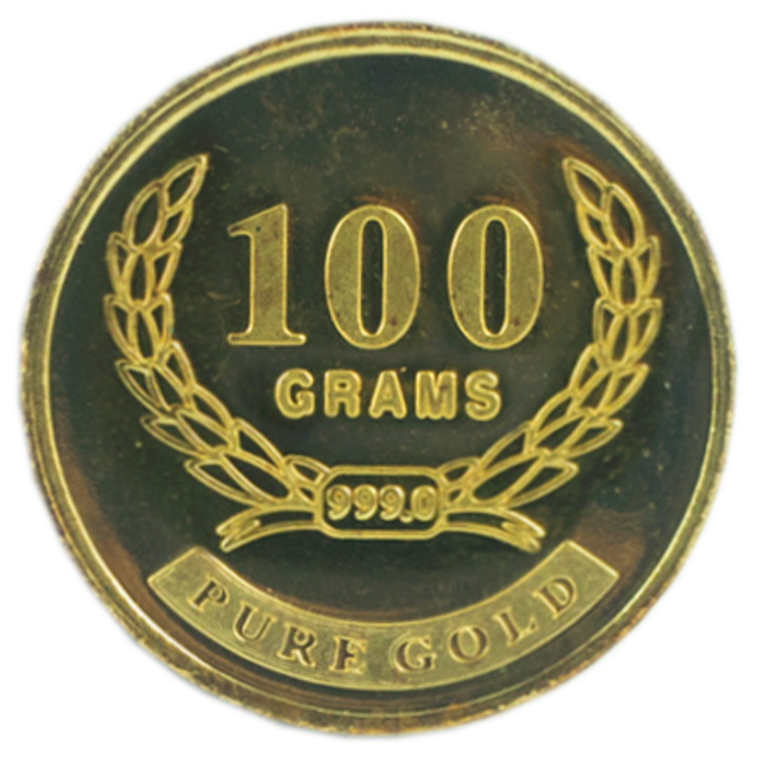 100gm gold coin NIBR
