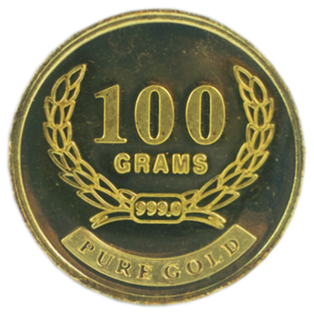 100gm gold coin NIBR