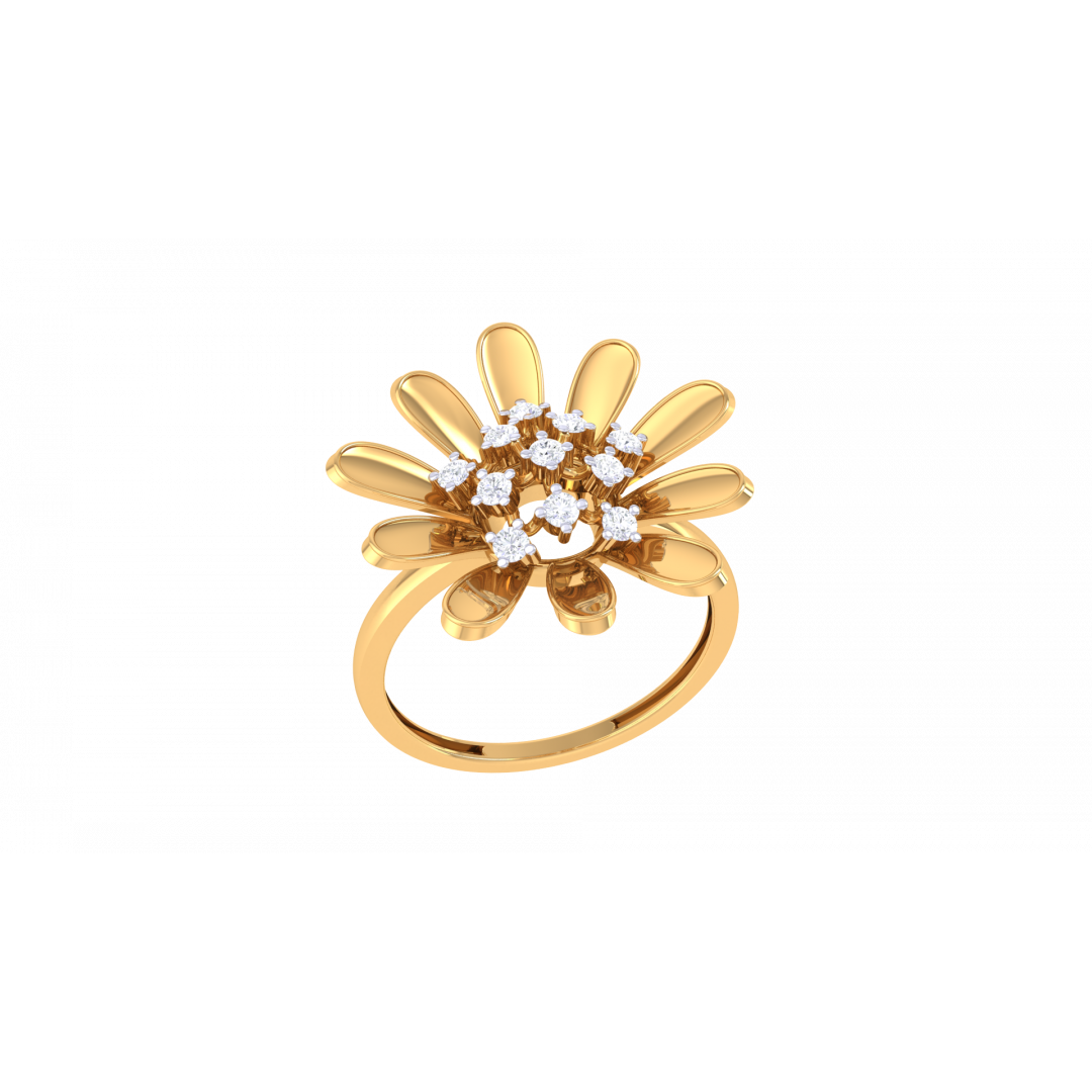 Diamond SunFlower Ring