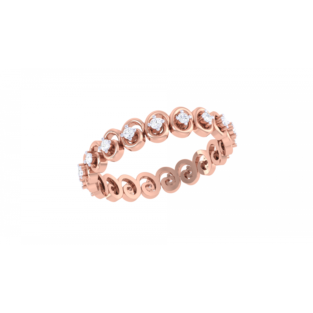 Baby Heart Linked Rose Gold Ring