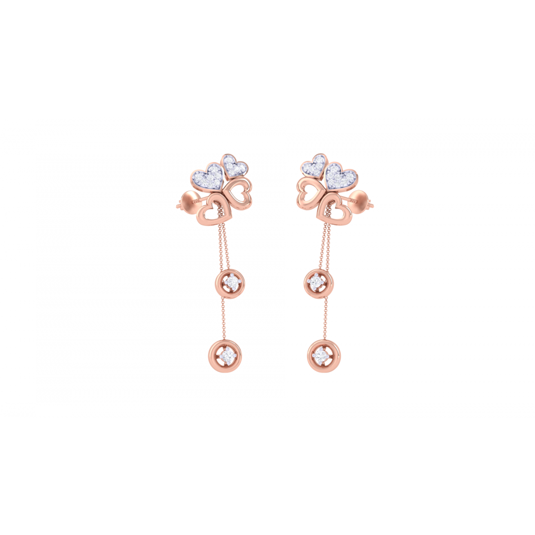 Minihearts Rose Gold Earrings