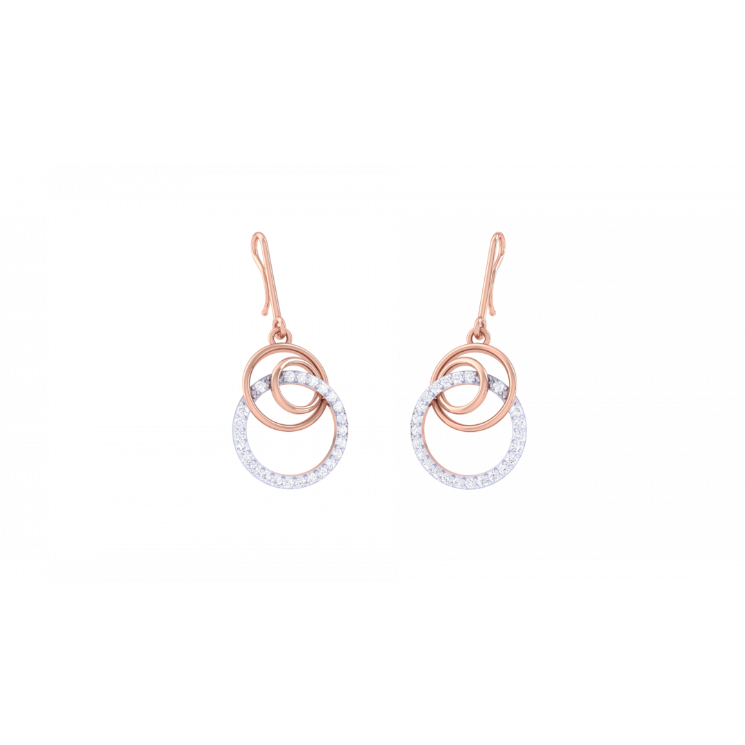 Triearring Rose Gold Earrings