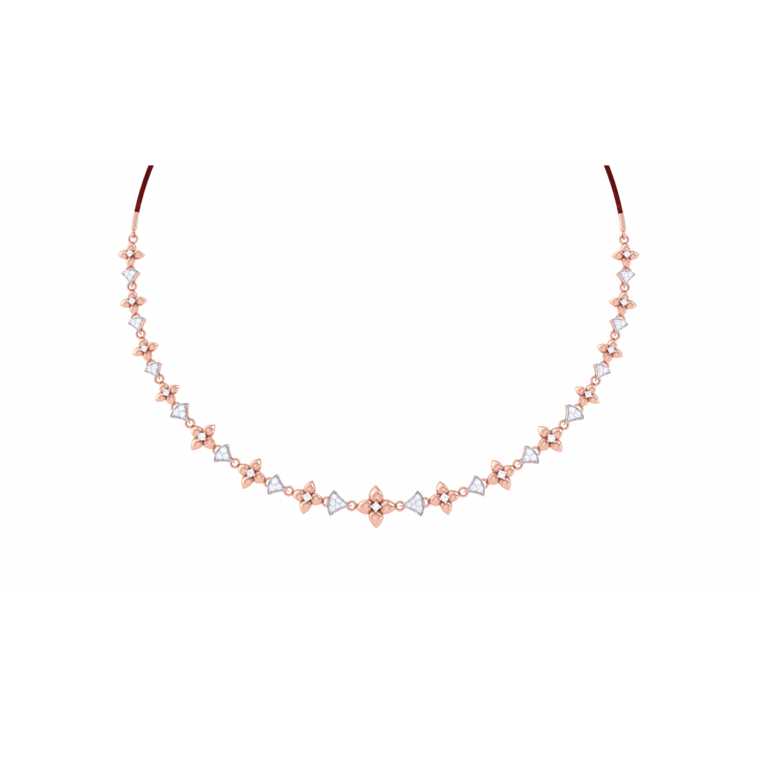 Chandrakanti Rose Gold Necklace 