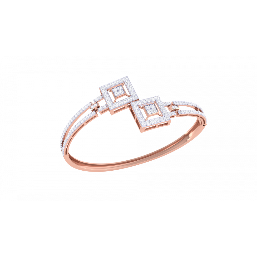 Square Join Rose Gold Bracelet 