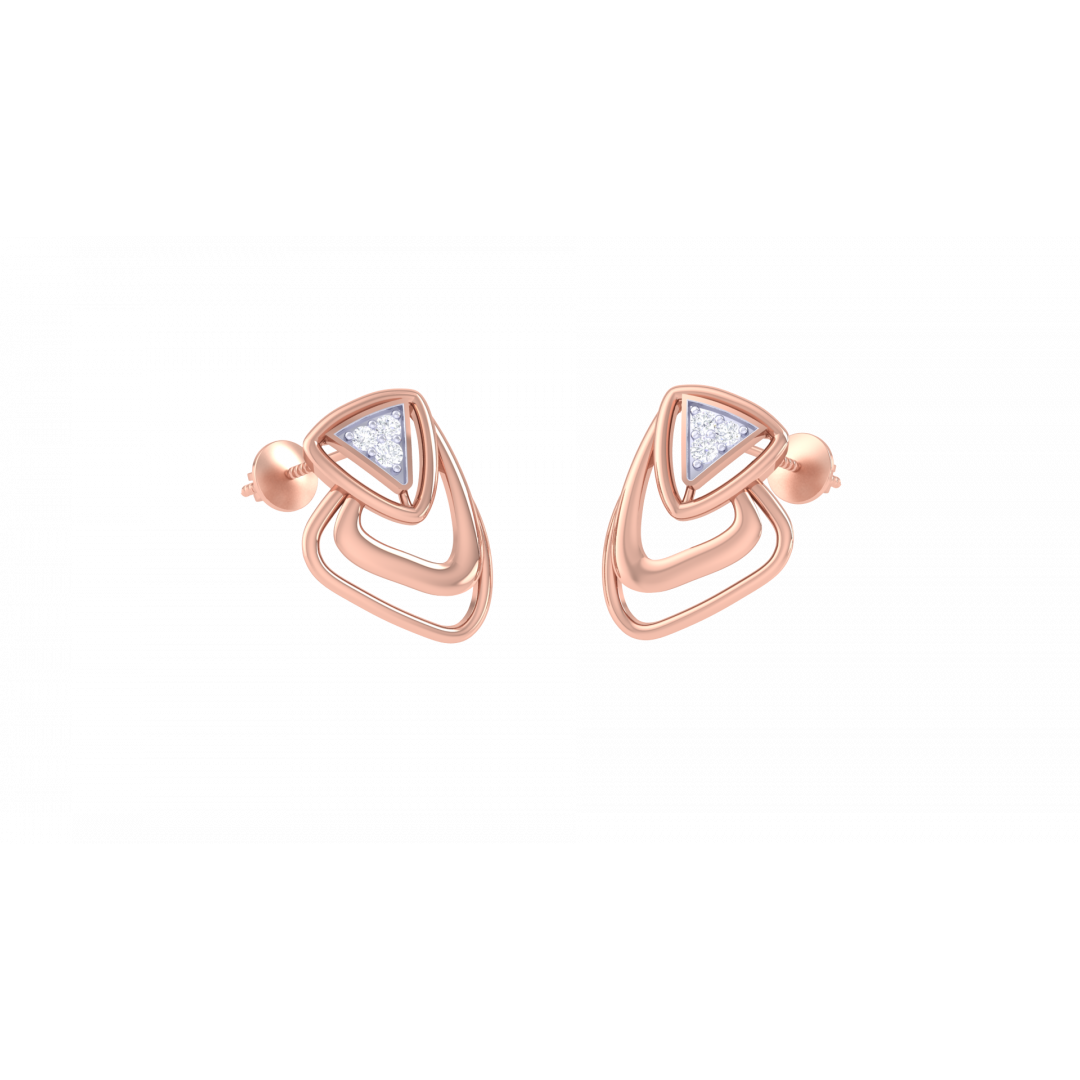 Linked Triangle Rose Gold Tops 