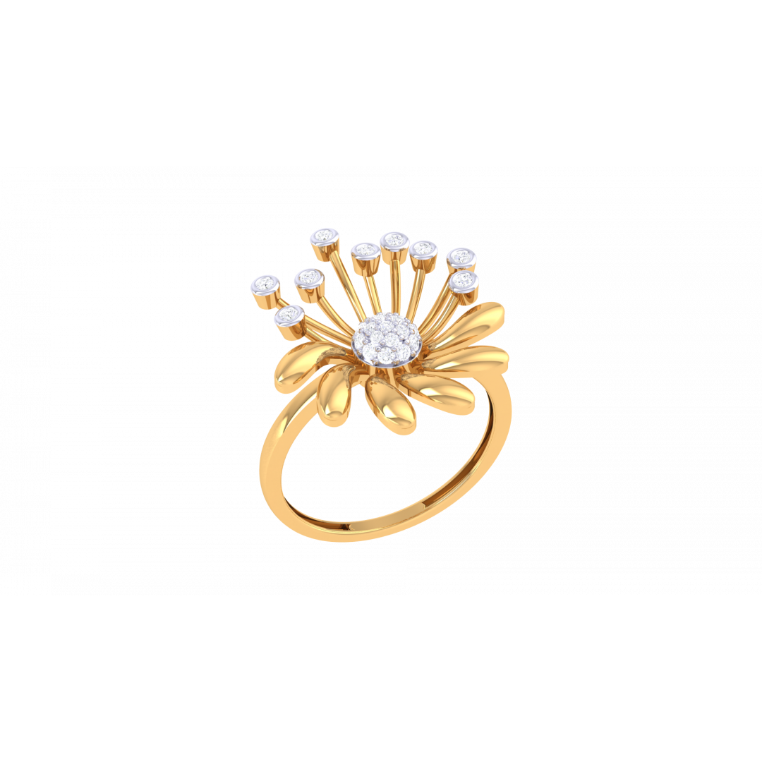 Diamond Flower Ring