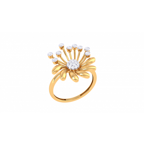 Diamond Flower Ring