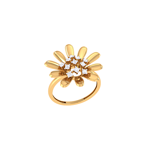 Diamond SunFlower Ring