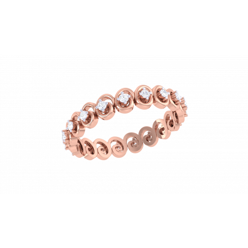 Baby Heart Linked Rose Gold Ring